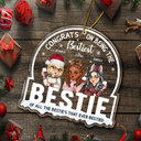 Félicitations pour être la meilleure amie de toutes les meilleures amies - Décoration acrylique personnalisée en forme personnalisée