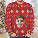 Gift For Women, Gift For Men - Custom Photo This Is My Ugly Sweater - Personalized Unisex Ugly Sweater