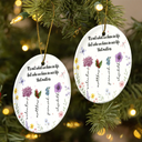 Gift For Bestie, Gift For Sisters - Sisters Are Different Flowers - Personalized Circle Ceramic Ornament