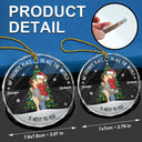 Gift For Couples, Gift For Husband, Gift For Wife, Gift For Boyfriend - Couple Sideview My Favorite Place In The World - Personalized Glass Ornament