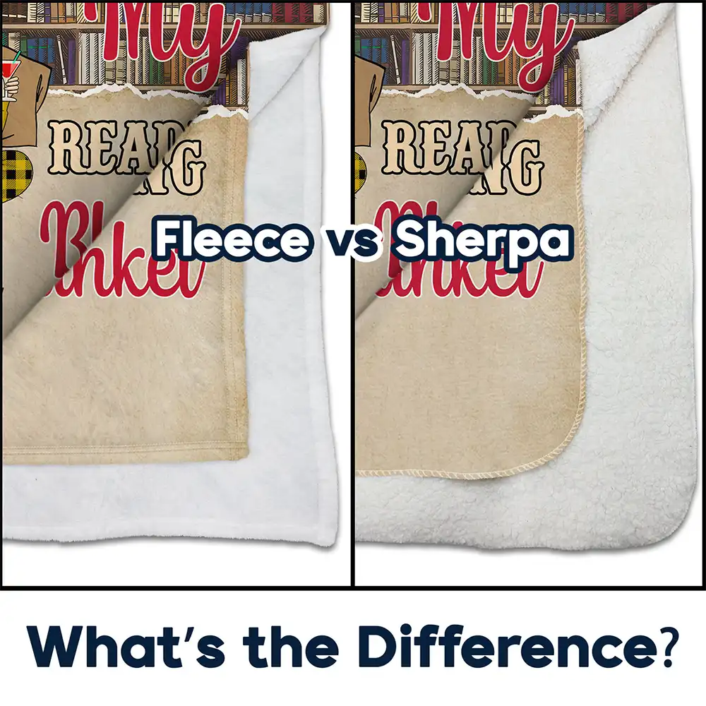 Reading, Gift For Yourself - Reading Chibi My Reading Blanket - Personalized Fleece Blanket, Sherpa Blanket