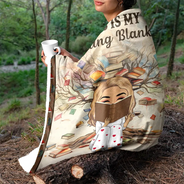 Reading, Gift For Yourself - Reading Chibi My Reading Blanket - Personalized Fleece Blanket, Sherpa Blanket