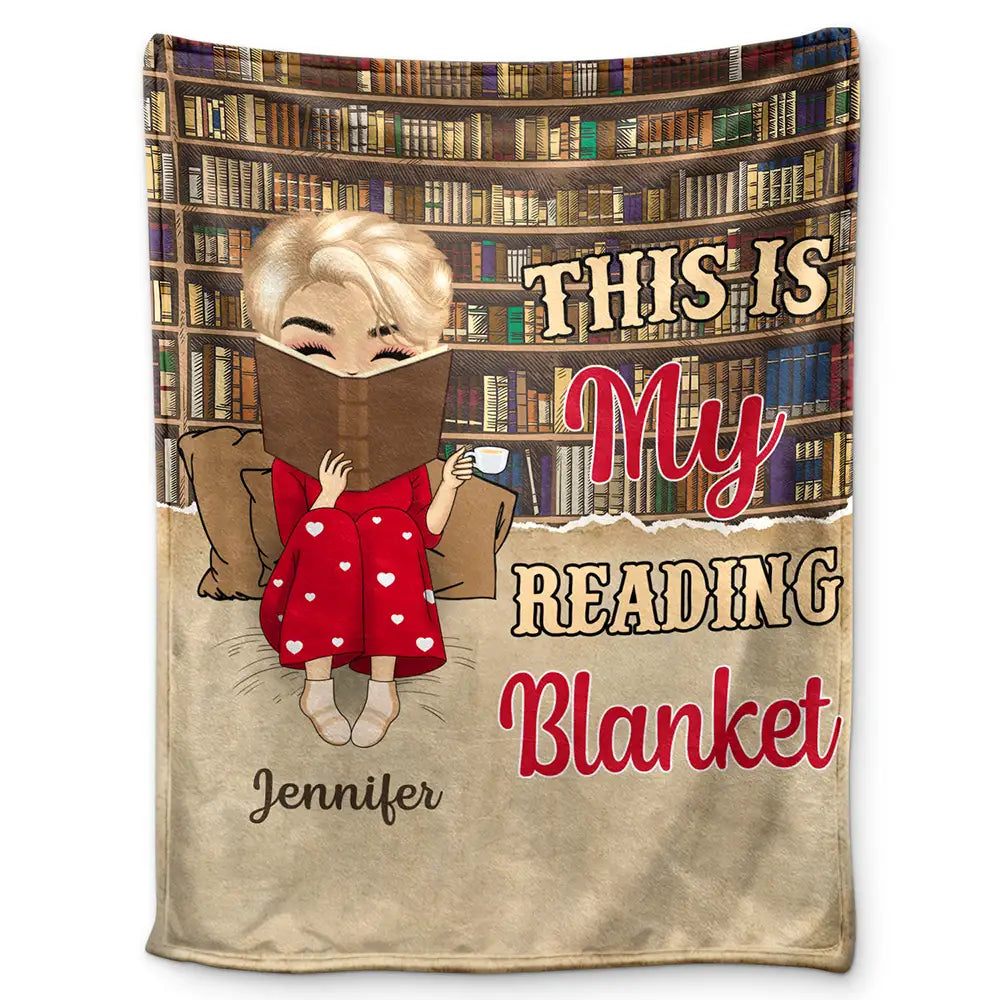 Reading, Gift For Yourself - Reading Chibi My Reading Blanket - Personalized Fleece Blanket, Sherpa Blanket