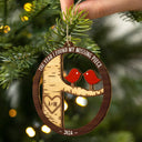 Christmas,Gift For Couples,Gift For Husband,Gift For Wife,Gift For Boyfriend,Gift For Girlfriend,Happy - Lovebirds Couple The Year I Found My Missing Piece - Personalized Custom Shaped Wooden Ornament
