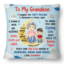 Gift For Kids - Granddaughter Grandson Hug This Soft Pillow - Personalized Pillow