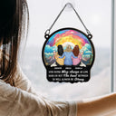 Gift For Bestie,Gift For Sisters,Gift For Brothers,Happy - The Bond Between Us Will Always Be Strong - Personalized Window Hanging Suncatcher Ornament