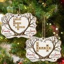 Christmas,Family,Love - Family Where Life Begins And Love Never Ends Crossword Scrabble - Personalized Medallion Wooden Ornament