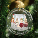 Gift For Bestie - Christmas Window Bestie Here's To Another Year Of Bonding - Personalized Circle Glass Ornament
