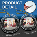 Gift For Bestie - Christmas Window Bestie Here's To Another Year Of Bonding - Personalized Circle Glass Ornament