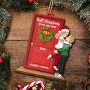 Gift For Couples, Gift For Husband, Gift For Wife, Gift For Boyfriend, Gift For Girlfriend - First Christmas In Our New Home - Personalized Wooden Cutout Ornament
