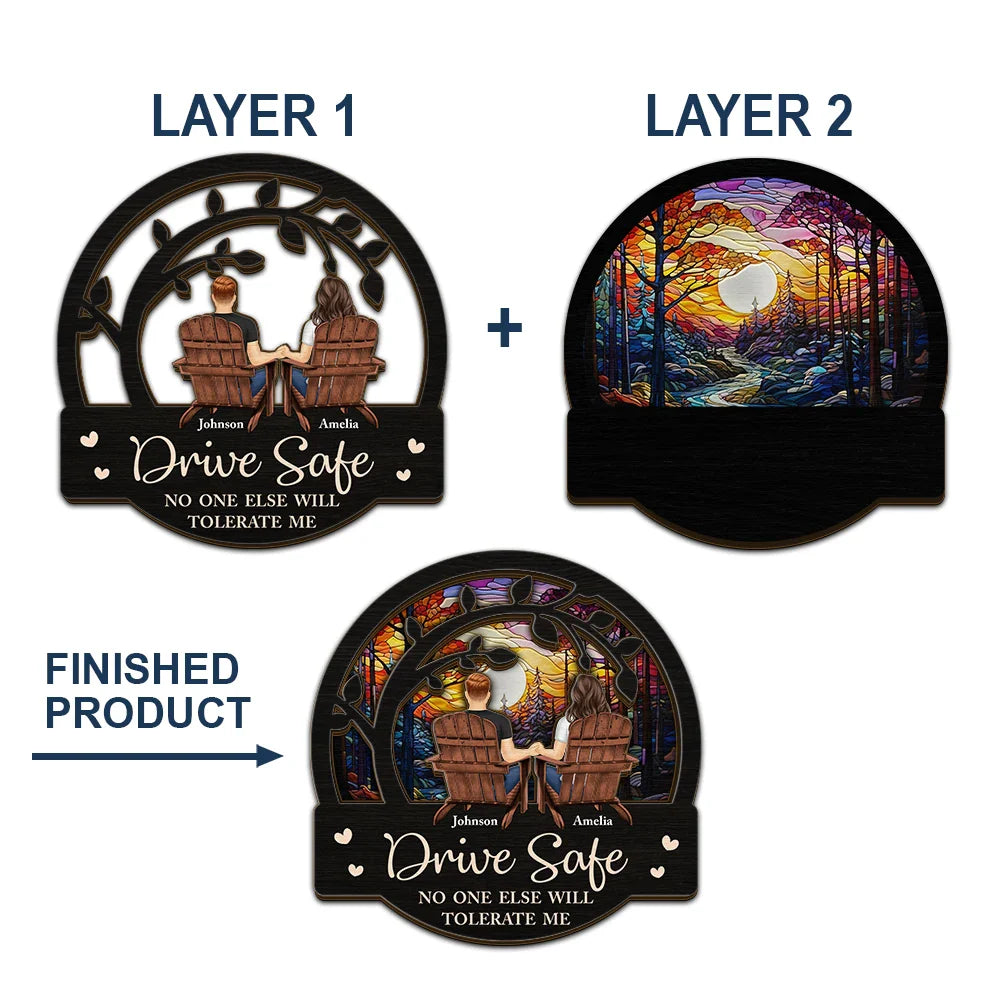 Gift For Couples, Gift For Husband, Gift For Wife, Gift For Boyfriend, Gift For Girlfriend - Couple You & Me We Got This - Personalized Custom Shaped Car Visor Clip