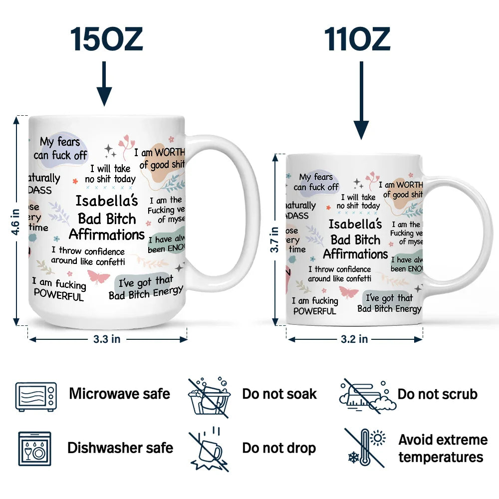 Girl's Daily Affirmations - Personalized Mug