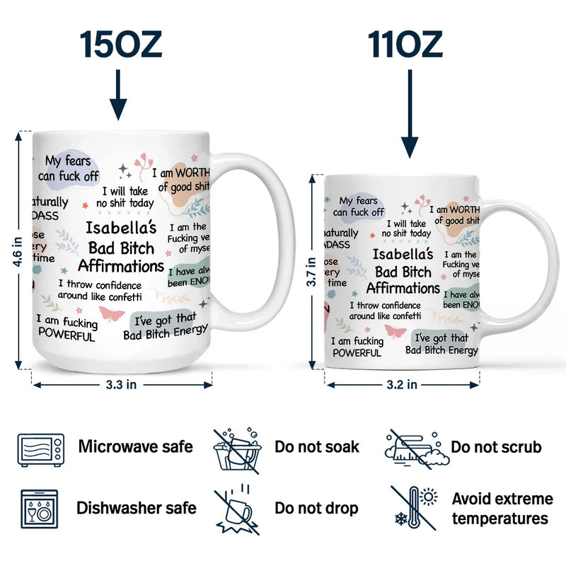 Girl's Daily Affirmations - Personalized Mug