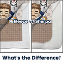 Gift For Couples, Pet Couple, Pet Lovers, Gift For Husband, Gift For Wife, Cat Lovers, Dog Lovers, Cat Couple, Dog Couple - My Cat Cuddling Blanket Chibi - Personalized Fleece Blanket, Sherpa Blanket