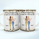 Gift For Bestie, Gift For Sisters - Friends We Never Walk Alone - Personalized White Edge-to-Edge Mug
