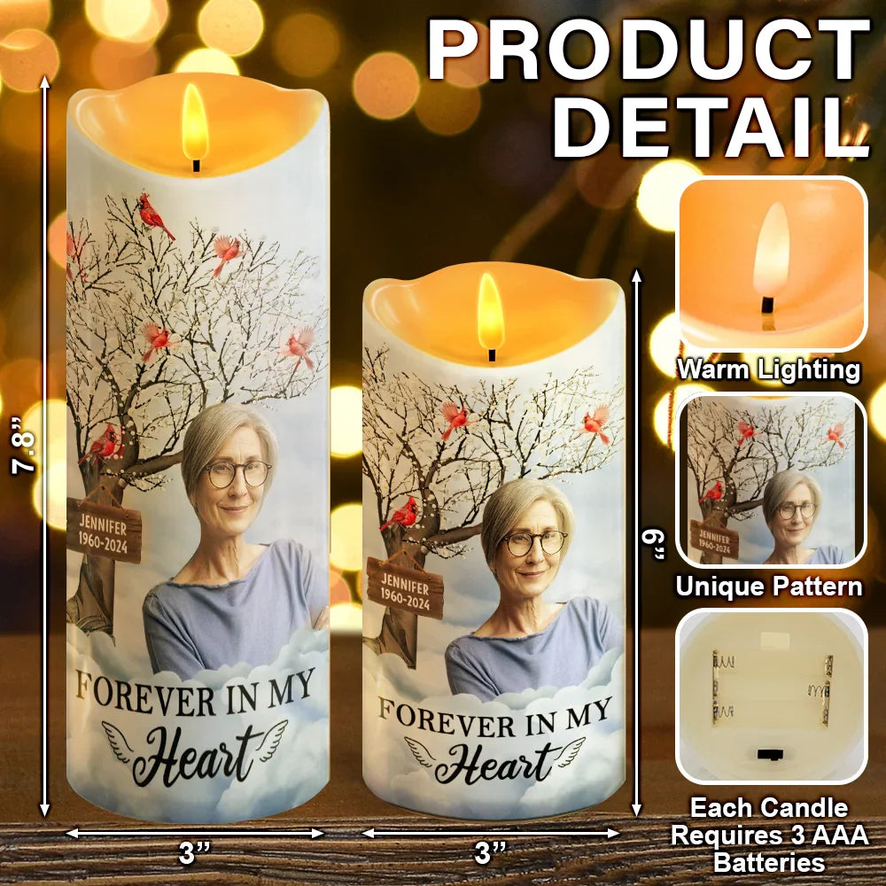 Memorial - Custom Photo I'm Always With You Memorial - Personalized Flameless LED Candle