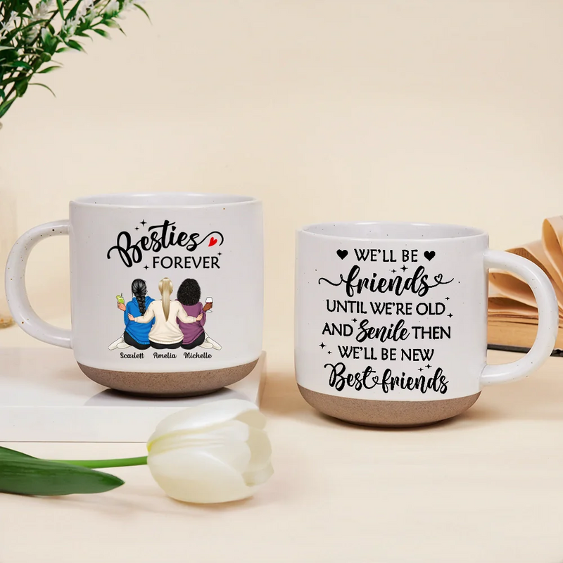 Gift For Bestie - Our Memories Are Countless Our Friendship Is Endless - Personalized Pottery Mug