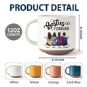 Gift For Bestie - Our Memories Are Countless Our Friendship Is Endless - Personalized Pottery Mug