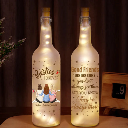 Good Friends Are Like Stars - Personalized Bottle Light