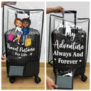Gift For Couples, Gift For Husband, Gift For Wife, Gift For Boyfriend, Gift For Girlfriend, Travel - Couple Husband & Wife Travel Partners For Life - Personalized Clear Luggage Cover
