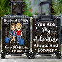 Gift For Couples, Gift For Husband, Gift For Wife, Gift For Boyfriend, Gift For Girlfriend, Travel - Couple Husband & Wife Travel Partners For Life - Personalized Clear Luggage Cover