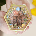 Gift For Mother, Gift For Grandma - Hand In Hand I'll Protect You Mom Grandma - Personalized Glass Jewelry Box