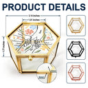 Gift For Mother, Gift For Grandma - Hand In Hand I'll Protect You Mom Grandma - Personalized Glass Jewelry Box