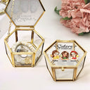 Gift For Bestie,Happy,Gift For Sisters - Besties Forever - Personalized Glass Jewelry Box
