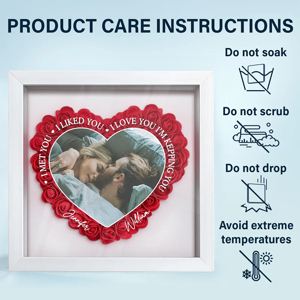 Gift For Couples,Gift For Wife,Gift For Girlfriend - Custom Photo You & Me We Got This - Personalized Flower Shadow Box
