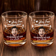 Gift For Couples, Gift For Husband, Gift For Wife, Gift For Boyfriend, Gift For Girlfriend - Custom Photo Couple Love Your Face - Personalized Whiskey Glass
