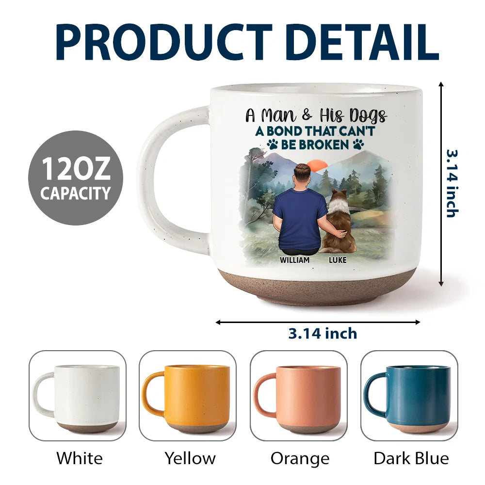 Dog Mom, Dog Lovers, Dog Dad - A Girl And Her Dog A Bond That Can't Be Broken - Personalized Pottery Mug