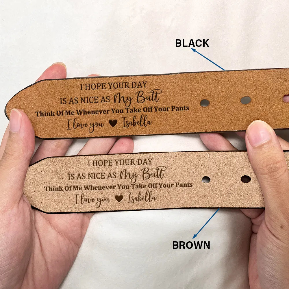 Gift For Couples, Gift For Husband, Gift For Boyfriend - Couple I Love You For Who You Are - Personalized Engraved Leather Belt