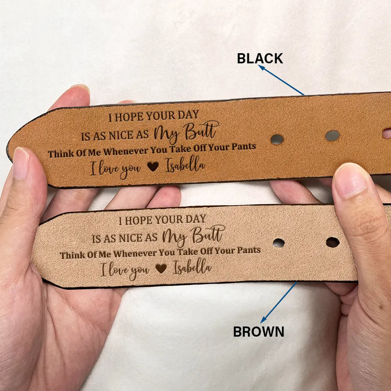 Gift For Couples, Gift For Husband, Gift For Boyfriend - Couple I Love You For Who You Are - Personalized Engraved Leather Belt