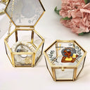 Gift For Yourself, Gift For Women - Monogram Botanical Women - Personalized Glass Jewelry Box