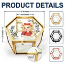 Gift For Yourself, Gift For Women - Monogram Botanical Women - Personalized Glass Jewelry Box