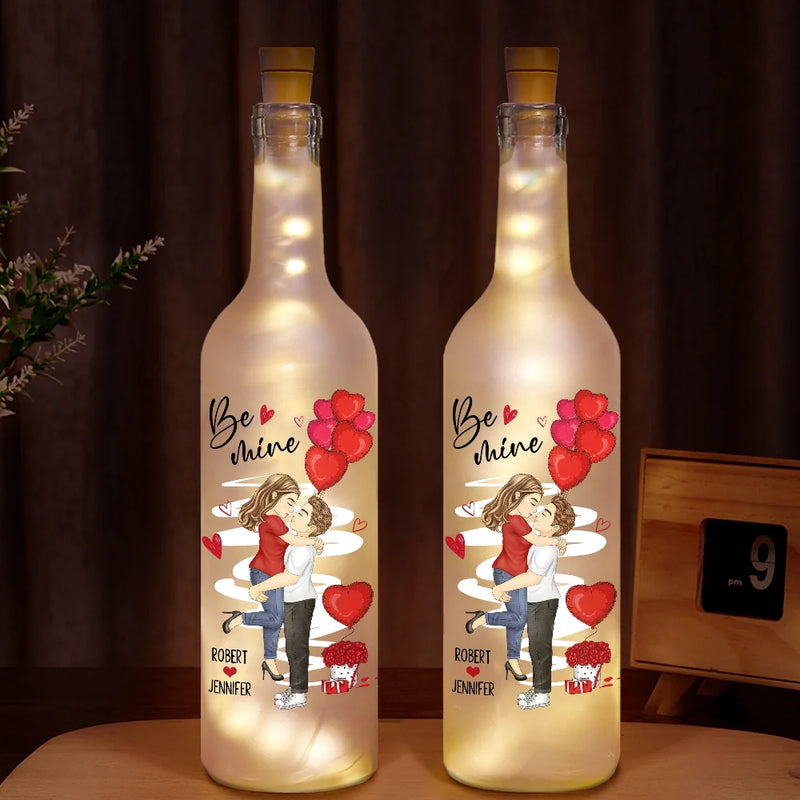 Gift For Couples, Gift For Husband, Gift For Wife, Gift For Boyfriend, Gift For Girlfriend - Couple Be Mine - Personalized Bottle Light