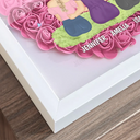 Gift For Mother, Gift For Daughter, Mom, Daughters, Son, Children - Mother & Daughters Forever Linked Together - Personalized Flower Shadow Box

