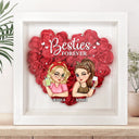 Gift For Bestie - Besties Forever - Personalized Flower Shadow Box
