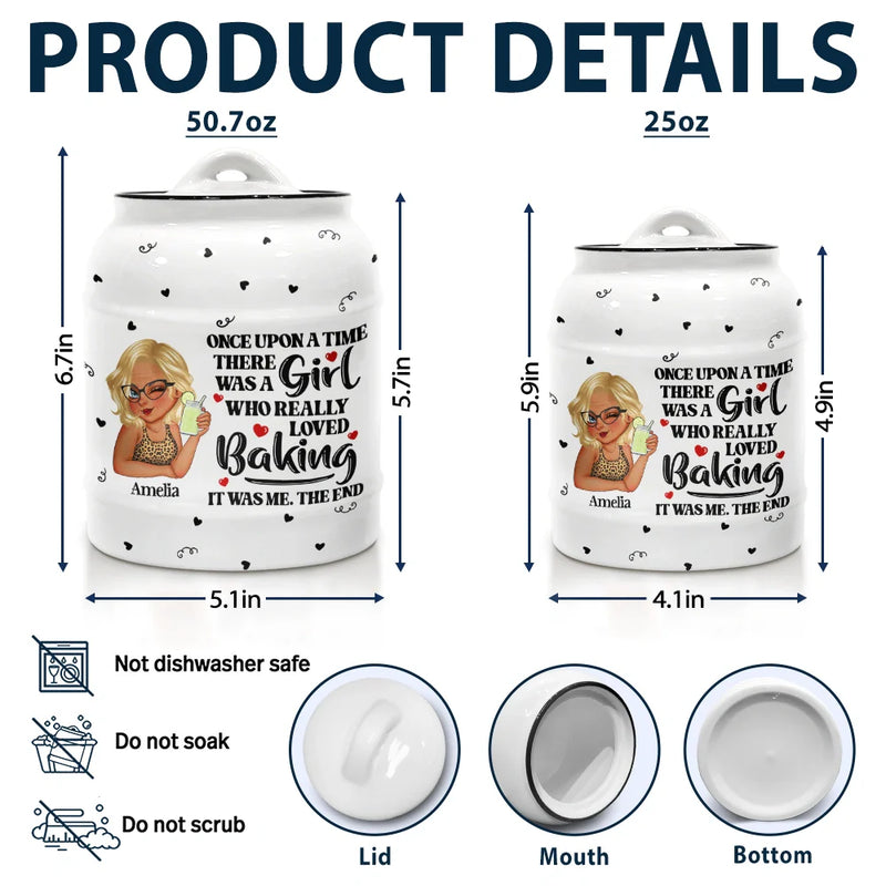 Just A Girl Who Loves Baking - Personalized Cookie Jar