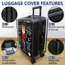 Gift For Couples,Gift For Husband,Gift For Wife,Gift For Boyfriend,Gift For Girlfriend,Travel,Happy - Couple Travel Partners For Life - Personalized Combo 2 Clear Luggage Covers