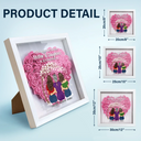 Gift For Mother,Gift For Daughter,Mom - Daughters (Adult),Love - The Love Between Mother & Daughters Is Forever - Personalized Flower Shadow Box