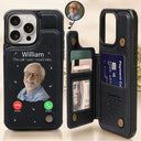 Memorial - Custom Photo The Call I Wish I Could Take - Personalized Leather Flip Wallet Phone Case