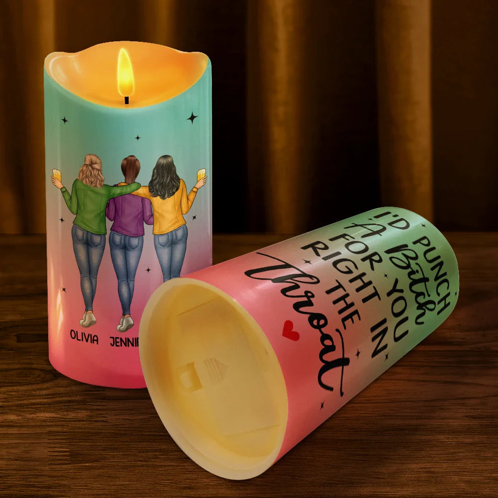 Bestie Right In The Throat - Personalized Flameless LED Candle