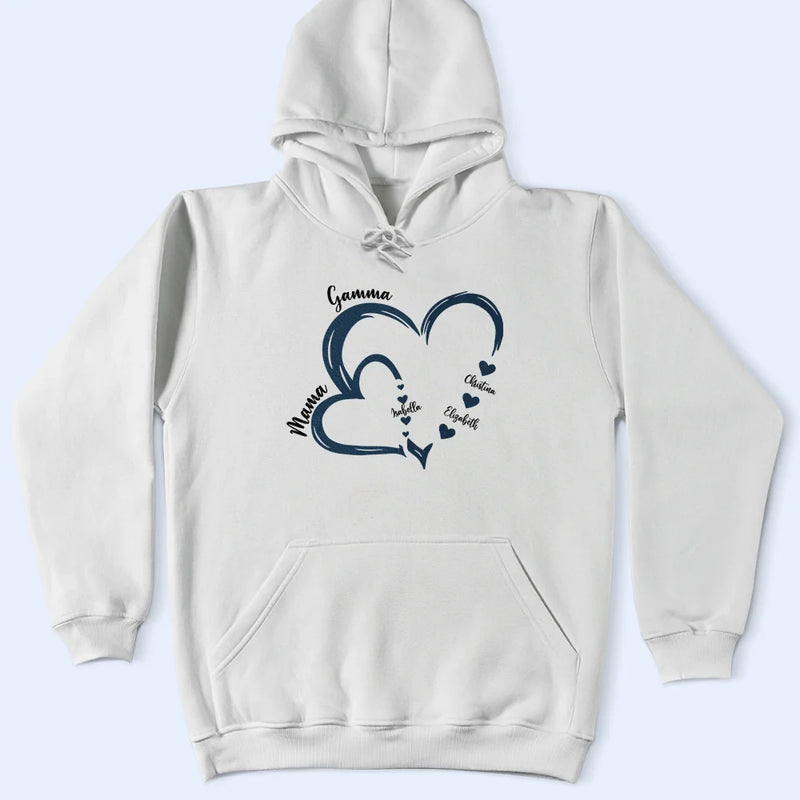 Gift For Mother,Happy,Gift For Grandma,Grandma, Grandkids - Grandma Mom Little Hearts - Personalized T Shirt
