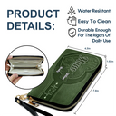 Gift For Mother,Gift For Grandma,Grandma,Grandkids,Mom,Children - Leather Butterfly Heart - Personalized Leather Long Wallet
