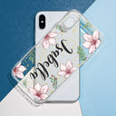 Gift For Mother,Gift For Yourself,Gift For Women - Birth Month Flower & Name - Personalized Clear Phone Case