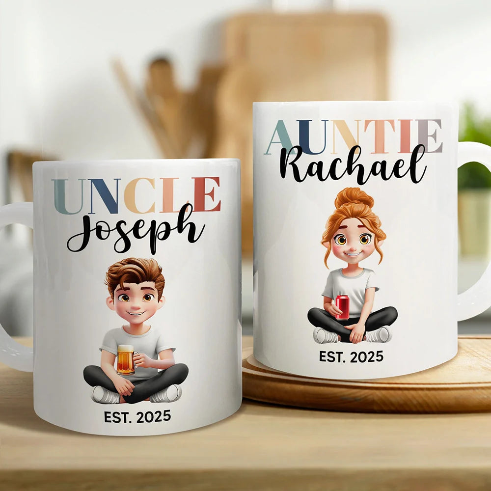 Mom Dad Auntie Uncle Pregnancy Announcement - Personalized Mug