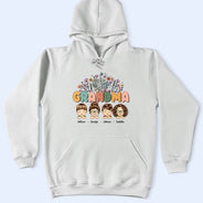 Gift For Mother,Gift For Grandma,Grandma - Grandkids - Grandma Nana Floral Title - Personalized T Shirt