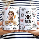 Dog Lovers,Pet Lovers,Dog Mom,Pet Mom - Best Dog Mom Puppy Love - Personalized White Edge-to-Edge Mug
