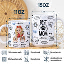 Dog Lovers,Pet Lovers,Dog Mom,Pet Mom - Best Dog Mom Puppy Love - Personalized White Edge-to-Edge Mug
